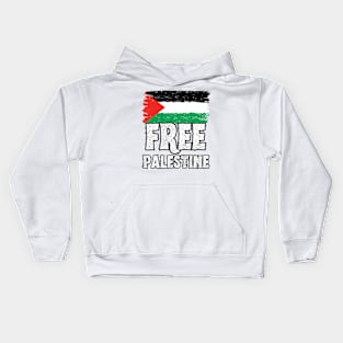 Free Palestine Flag Kids Hoodie